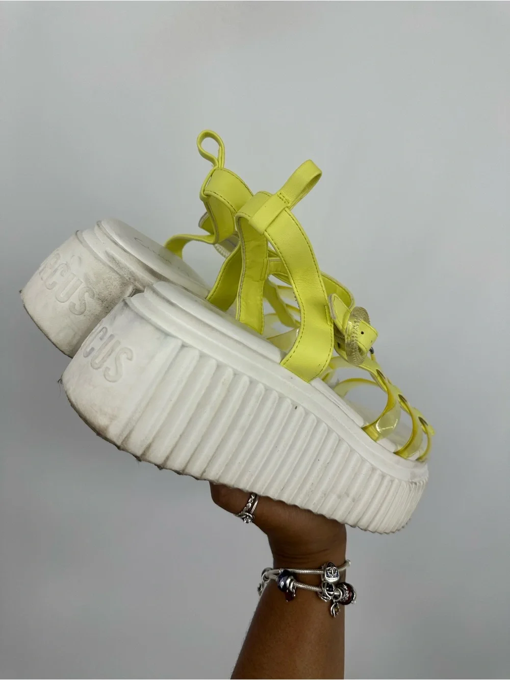 Circus New York By Sam Edelman Chunky Platform Neon Gladiator Sandals Size 10